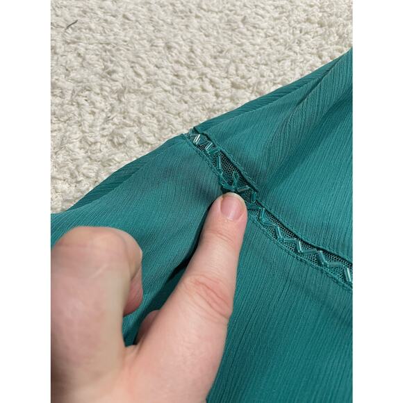 Philip Decaprio Women's Size 14 Halter Neck Tiered Dress Green Y2K - Picture 13 of 16